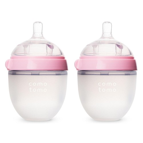Comotomo Natural Feel 2-pack Baby Bottle 150ml - Pink